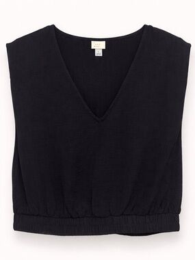A New Day Crop Sleeveless V-Neck Top